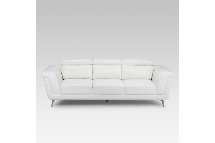 Laurence Three Seater - White | Fabric Couch | Living | Cielo -