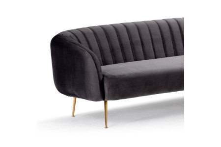 Corbin Velvet Couch - Charcoal | Couches | Living | Cielo -