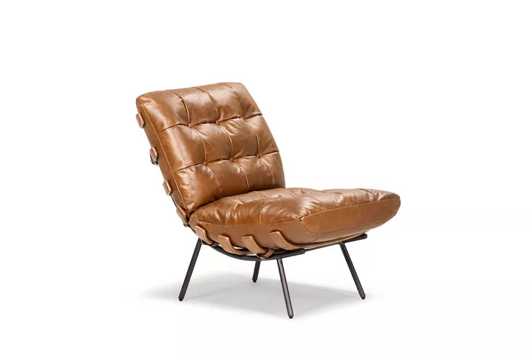 Fidel Leather Chair - Tan