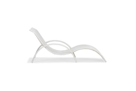 Alisa Pe Rattan Pool Lounger - White | Loungers for Sale | Patio | Cielo -