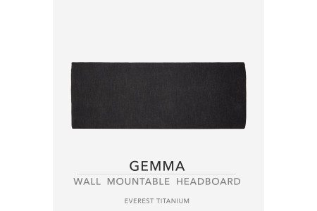 Gemma Three Quarter Headboard | Everest Titanium