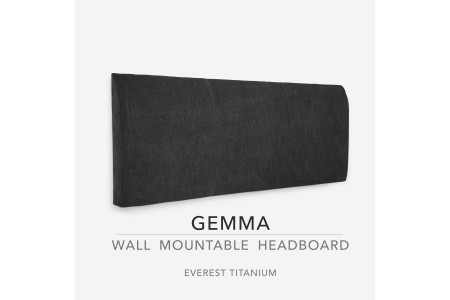 Gemma Three Quarter Headboard | Everest Titanium