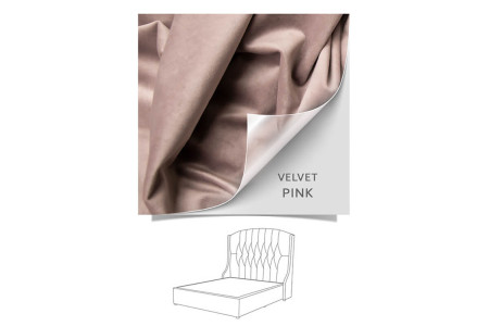 Charlotte bed - Single | Velvet Pink