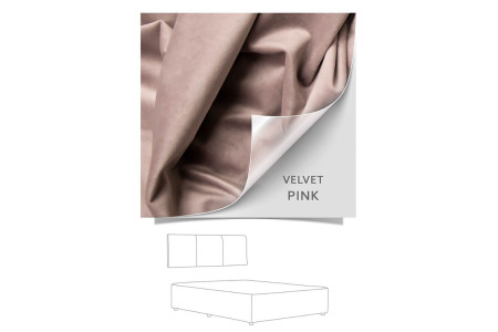 Gemma Bed - Single XL | Velvet Pink