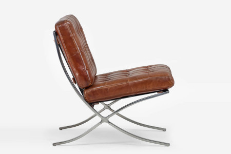 Replica Barcelona Chair + Footstool - Tan| Armchairs for Sale | Living | Cielo -
