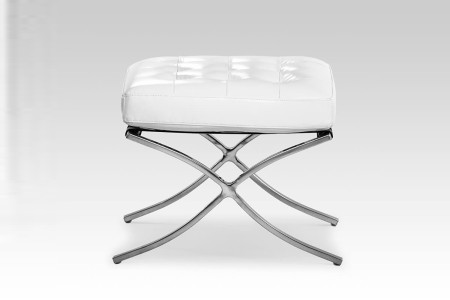 Replica Barcelona Chair + Footstool - White | Armchairs for Sale | Living | Cielo -