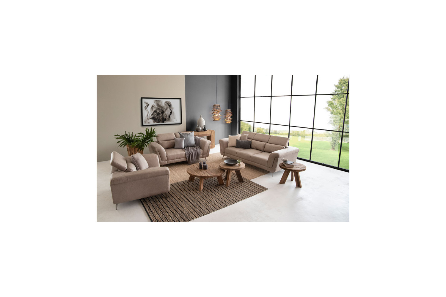 Laurence Lounge Suite Sandstone Cielo