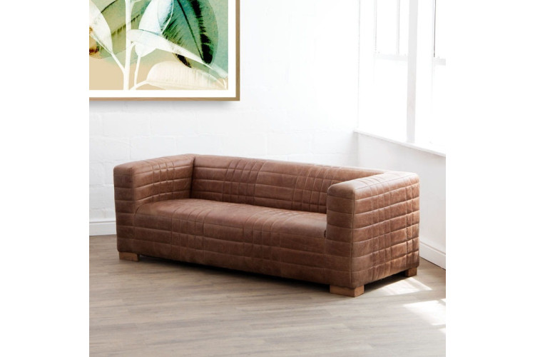 Tan Jackson Leather Couch | Leather Couches -