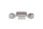 Montae 4 Piece Patio Lounge Set - White -