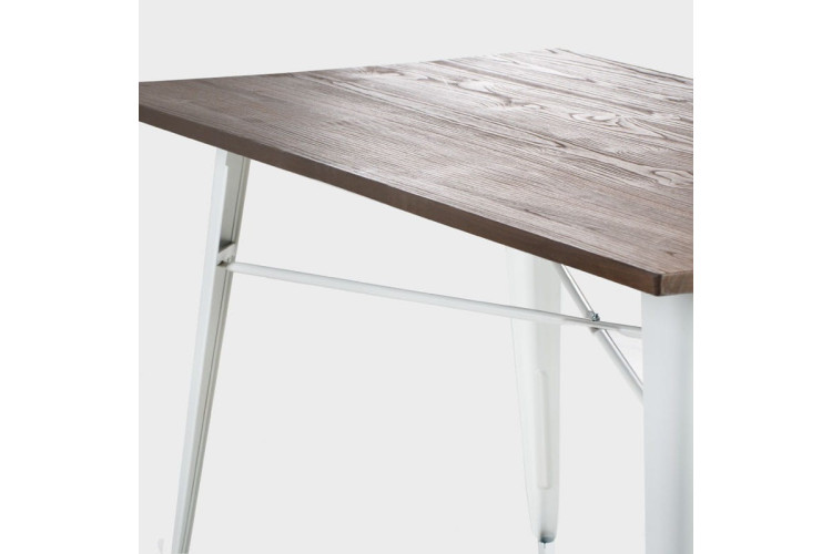 Clement Metal Dining Table - White | Dining Room Tables -