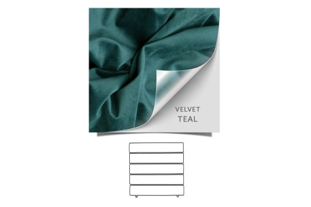 Drew Headboard Single | Velvet Teal