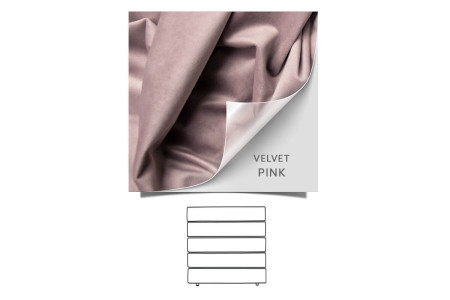 Drew Headboard - Velvet Pink