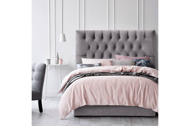 Catherine Diamond Tufted Bed - King XL | Bedroom | Headboards -