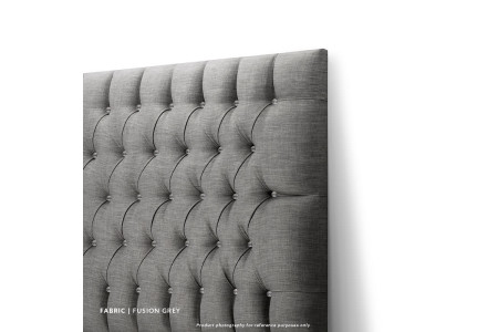 Catherine Diamond Tufted Bed - Single | Fusion Grey