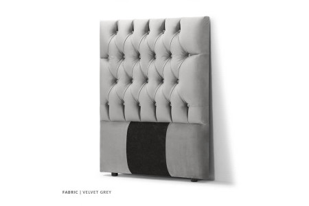Catherine Diamond Tufted Bed - Three Quarter | Velvet Grey