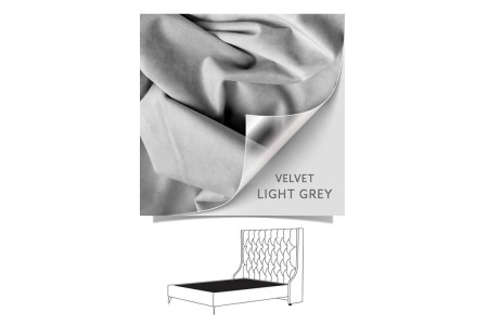 Madison Bed - Single | Velvet Grey