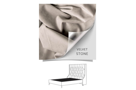Madison Bed - Single | Velvet Stone