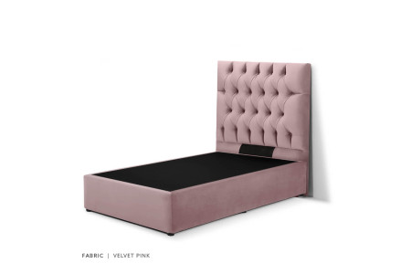 Catherine Bed - Single | Velvet Pink