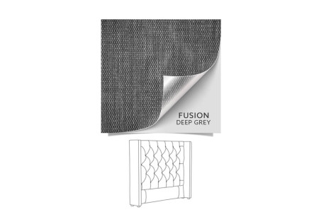 Hailey - Three Quarter Headboard | Fusion Deep Grey