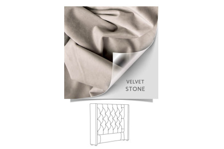 Hailey - Three Quarter Headboard | Velvet Stone