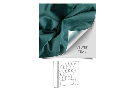 Hailey - Three Quarter Headboard | Velvet Teal