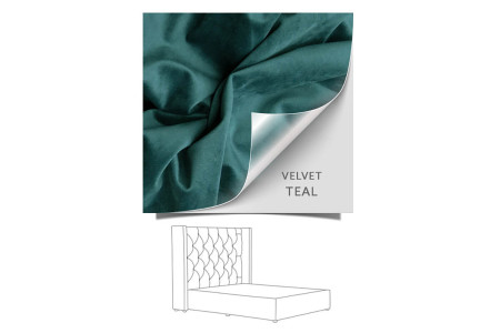 Hailey Bed - Single | Velvet Teal