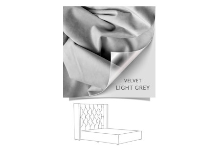 Hailey Bed - Single XL | Velvet Grey
