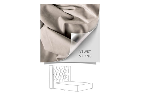 Hailey Bed - Single XL | Velvet Stone