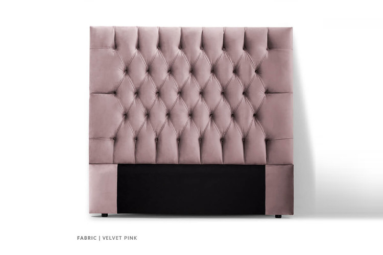 Catherine Bed - Double | Velvet Pink