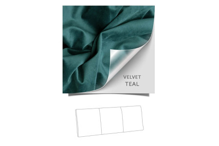 Gemma Three Quarter Headboard | Velvet Teal
