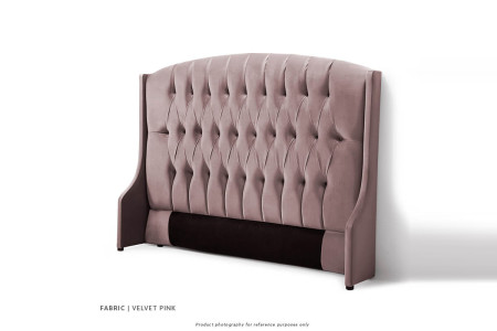 Charlotte bed - Single XL | Velvet Pink