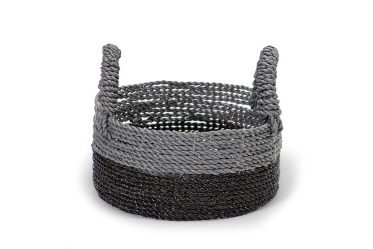 Reza Basket - Small - Grey & Dark Grey