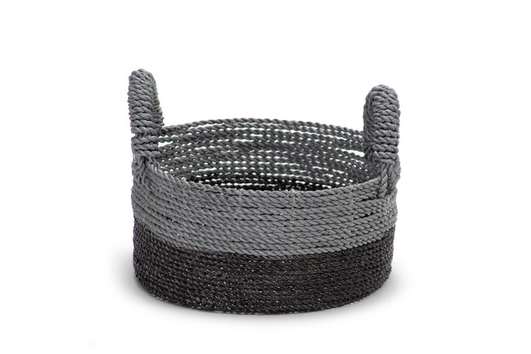 Reza Basket - Medium - Grey & Dark Grey | Baskets | Decorative Items | Decor | Cielo -