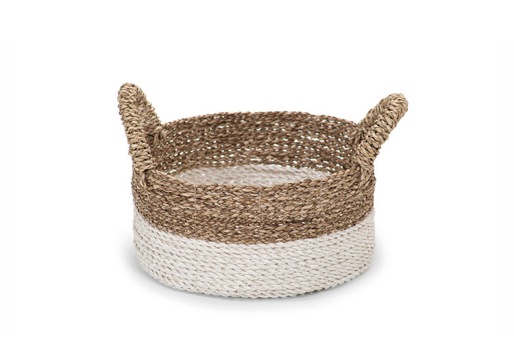 Reza Basket - Medium - White & Natural