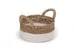 Reza Basket - Medium - White & Natural | Baskets | Decorative Items | Decor | Cielo -