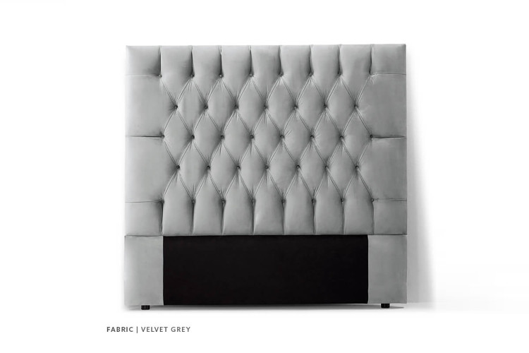 Catherine Bed - Queen XL | Velvet Grey