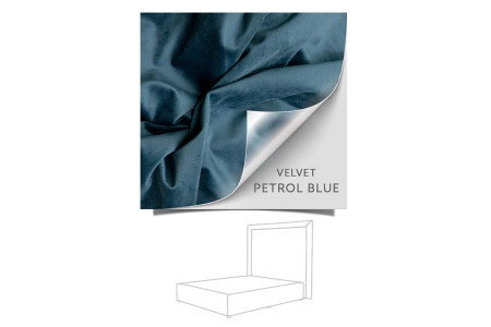 Elizabeth Bed - Single XL | Velvet Petrol Blue