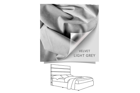 Drew bed - Single | Velvet Grey