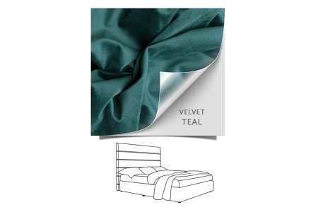 Drew Bed - Single XL | Velvet Teal
