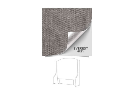 Audrey Headboard - Three Quarter | Everest Grey