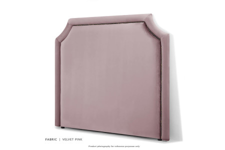 Rachel Headboard Single | Velvet Pink