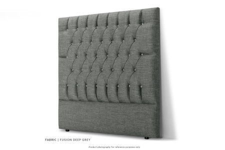 Catherine Diamond Tufted Bed - Single | Fusion Deep Grey