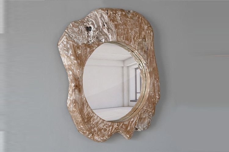 Ezri Teakroot Mirror - Round | Mirrors| Decor | Cielo -