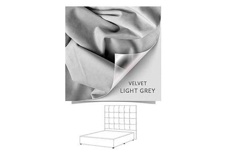 Ariella Bed - Single | Velvet Grey