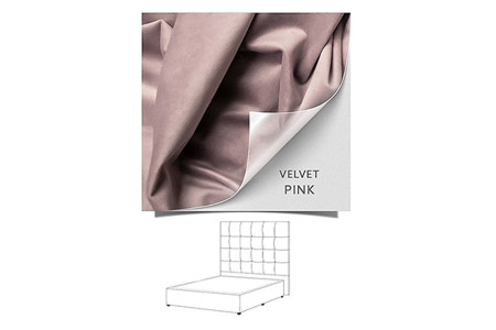 Ariella Bed - Single | Velvet Pink