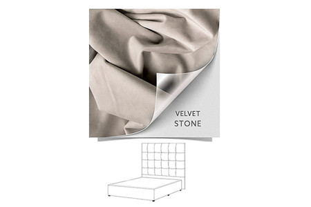 Ariella Bed - Single | Velvet Stone