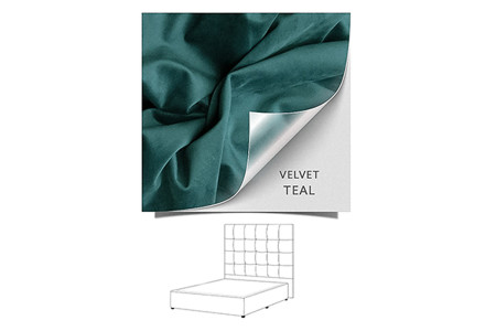 Ariella Bed - Single | Velvet Teal