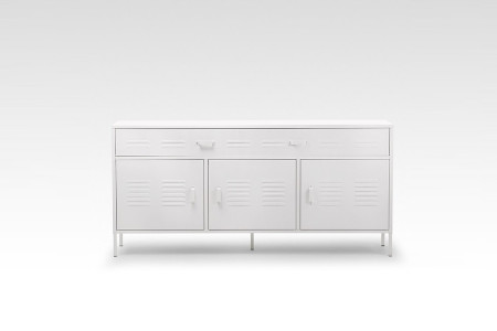 Gable Steel TV Stand - Large - White -