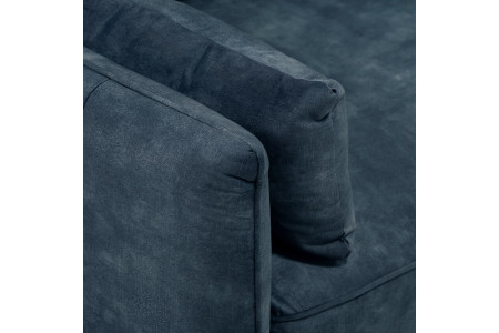 Emeline Couch - Textured Velvet Teal -