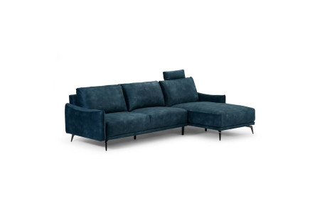 Angeletta Corner Couch - Textured Velvet Teal